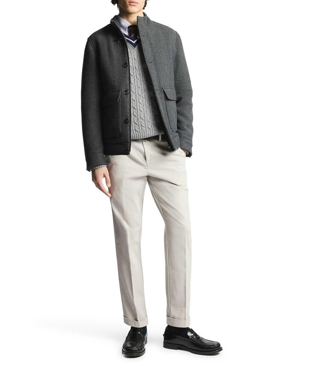 Fay Gray Wool Bomber Jacket for men