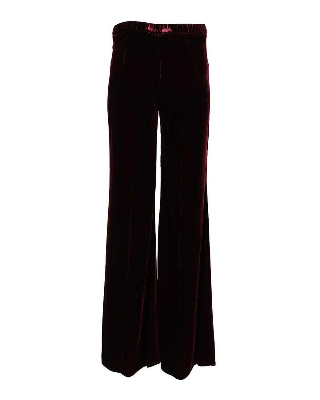 Forte_forte Black Smooth Velvet Flared Trousers