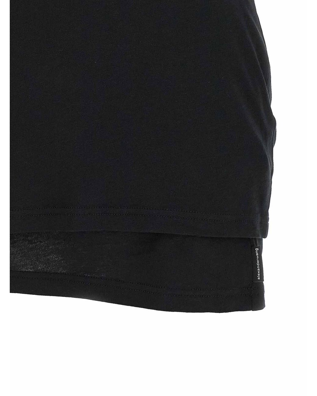 Alexander Wang Black Twisted Bust Layered' Dress