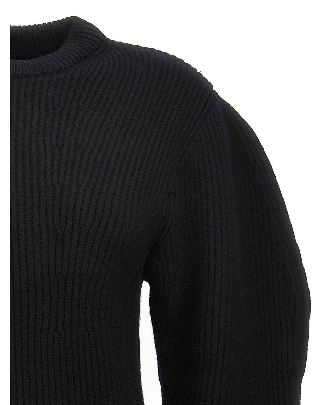Jil Sander Black Ribbed Sweater