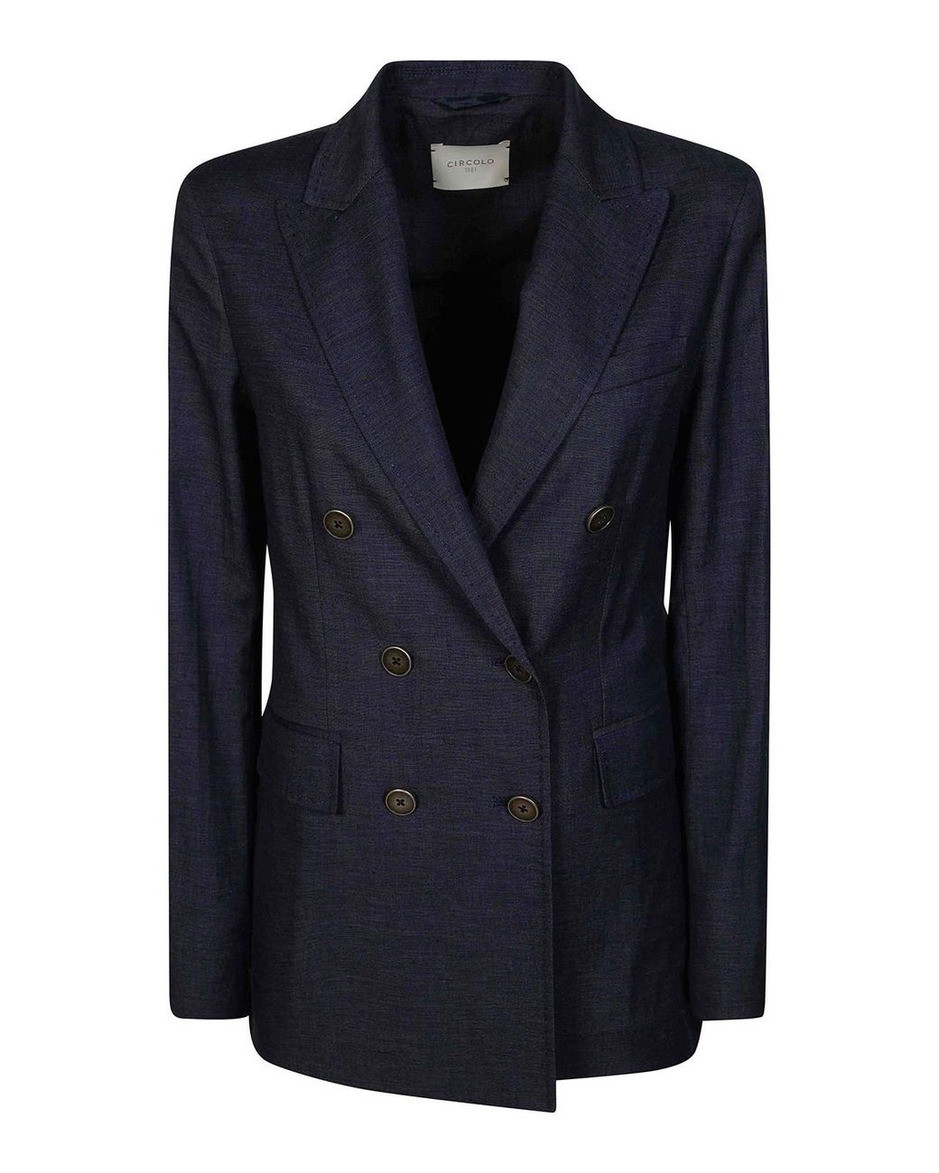 Circolo 1901 Blue Dp Linen Cotton Denim Effect