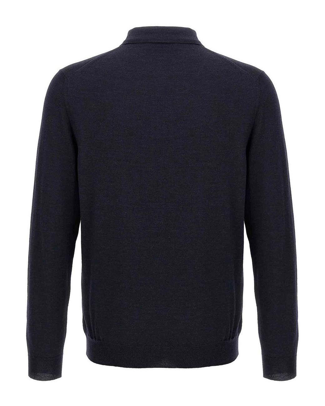 Zanone Blue Virgin Wool Polo Shirt for men