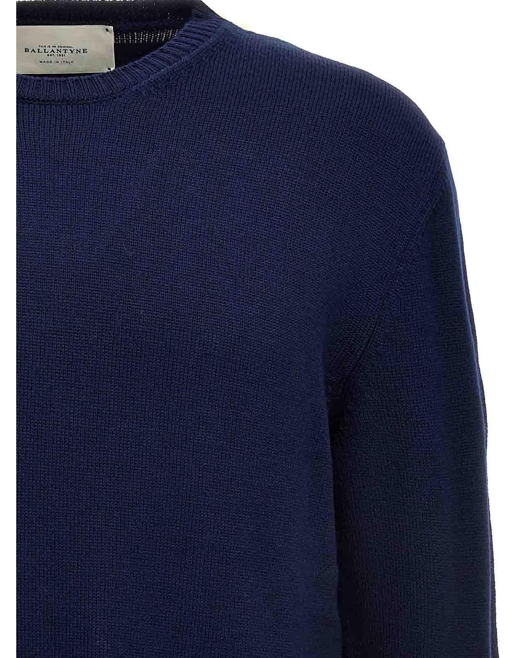 Ballantyne Blue Merino Sweater for men