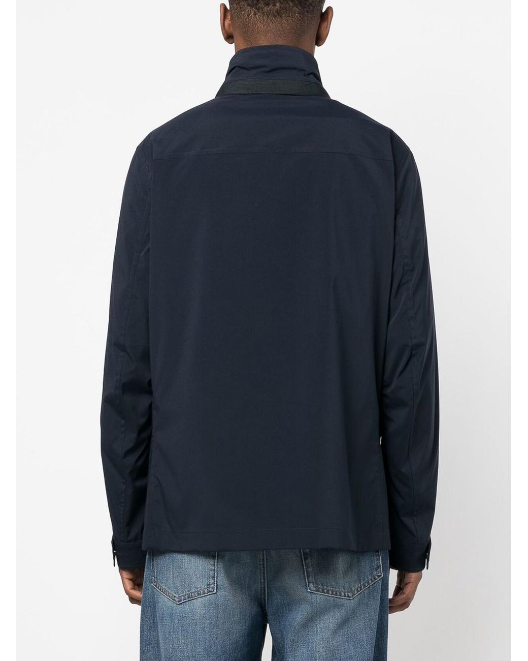 Fay Blue Multiple-Pocket Zip-Fastening Jacket for men