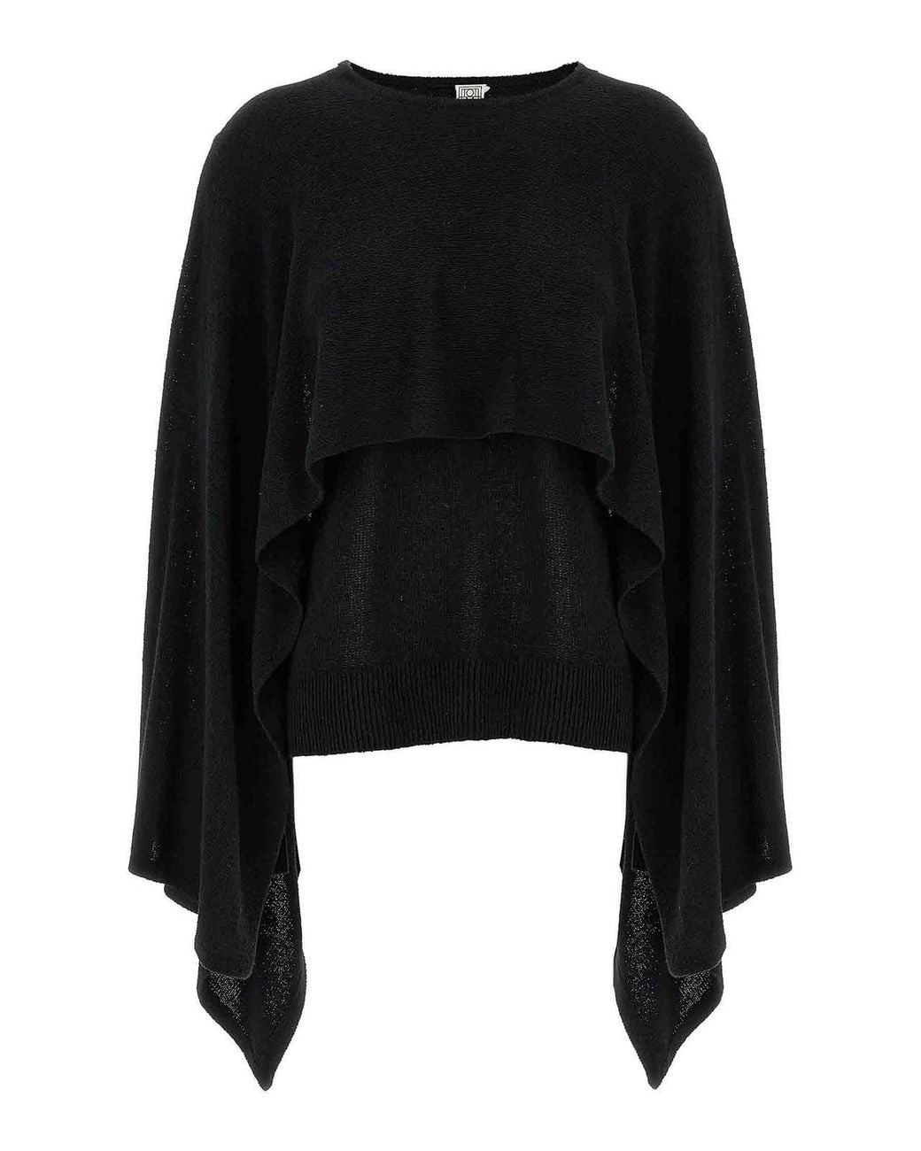 Totême Black Cape Jumper