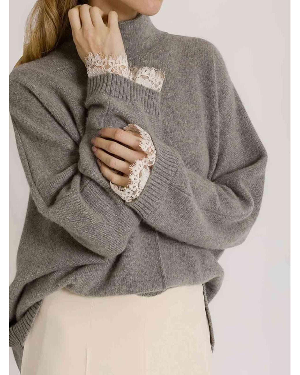 Alberta Ferretti Gray Sweater