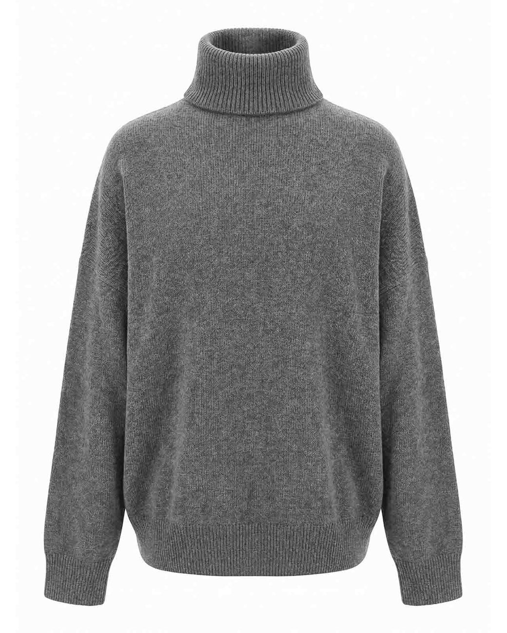 Brunello Cucinelli Gray Cashmere Turtleneck