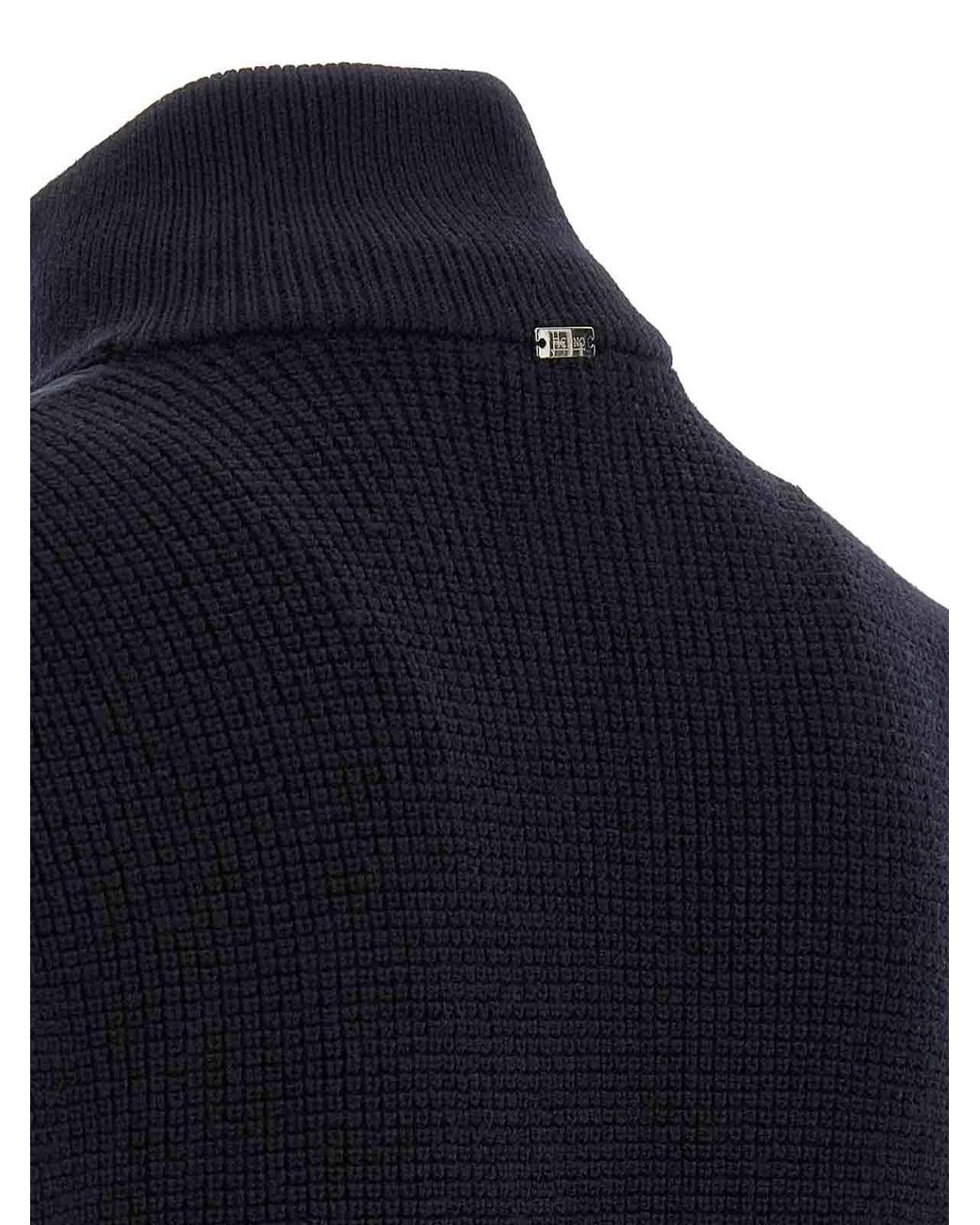 Herno Blue Padded Cardigan for men