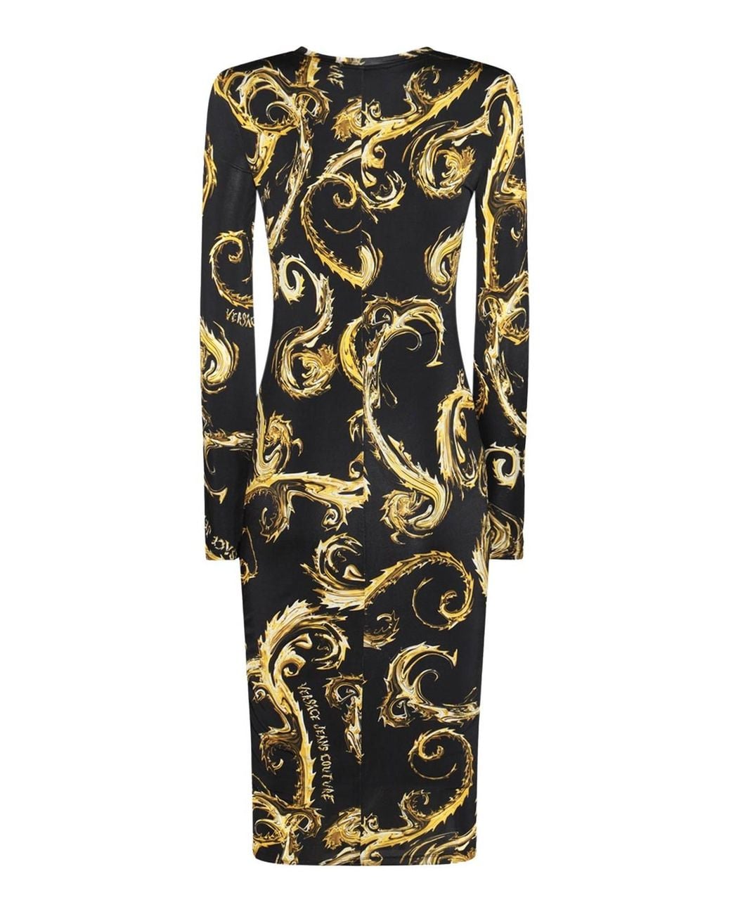 Versace Jeans Couture Black And Viscose Dress