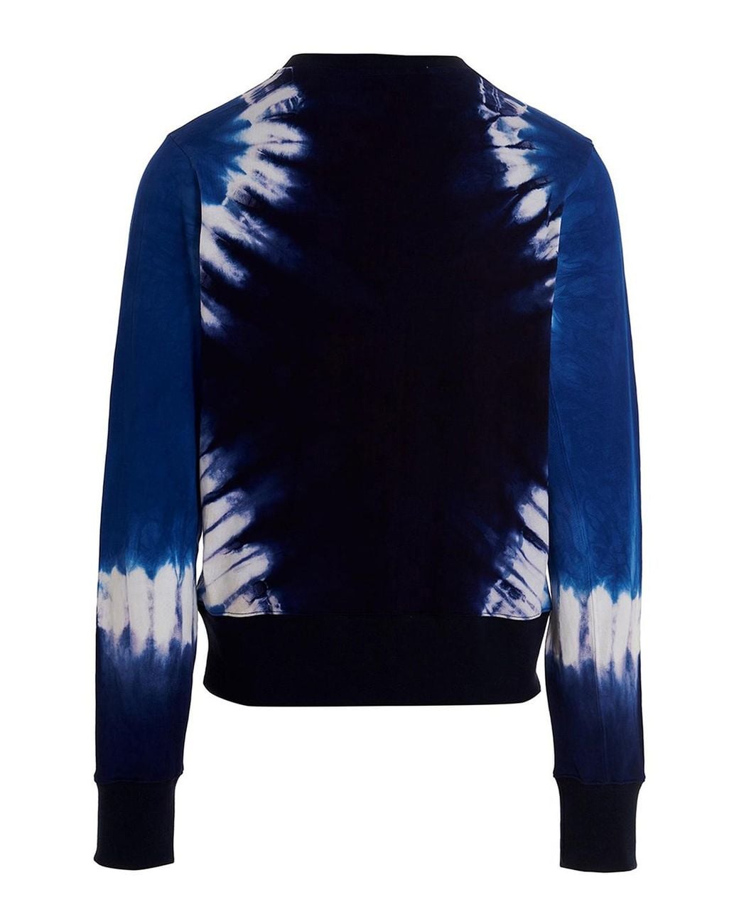 Wales Bonner Blue Logo Embroidery Tie Dye Sweatshirt for men
