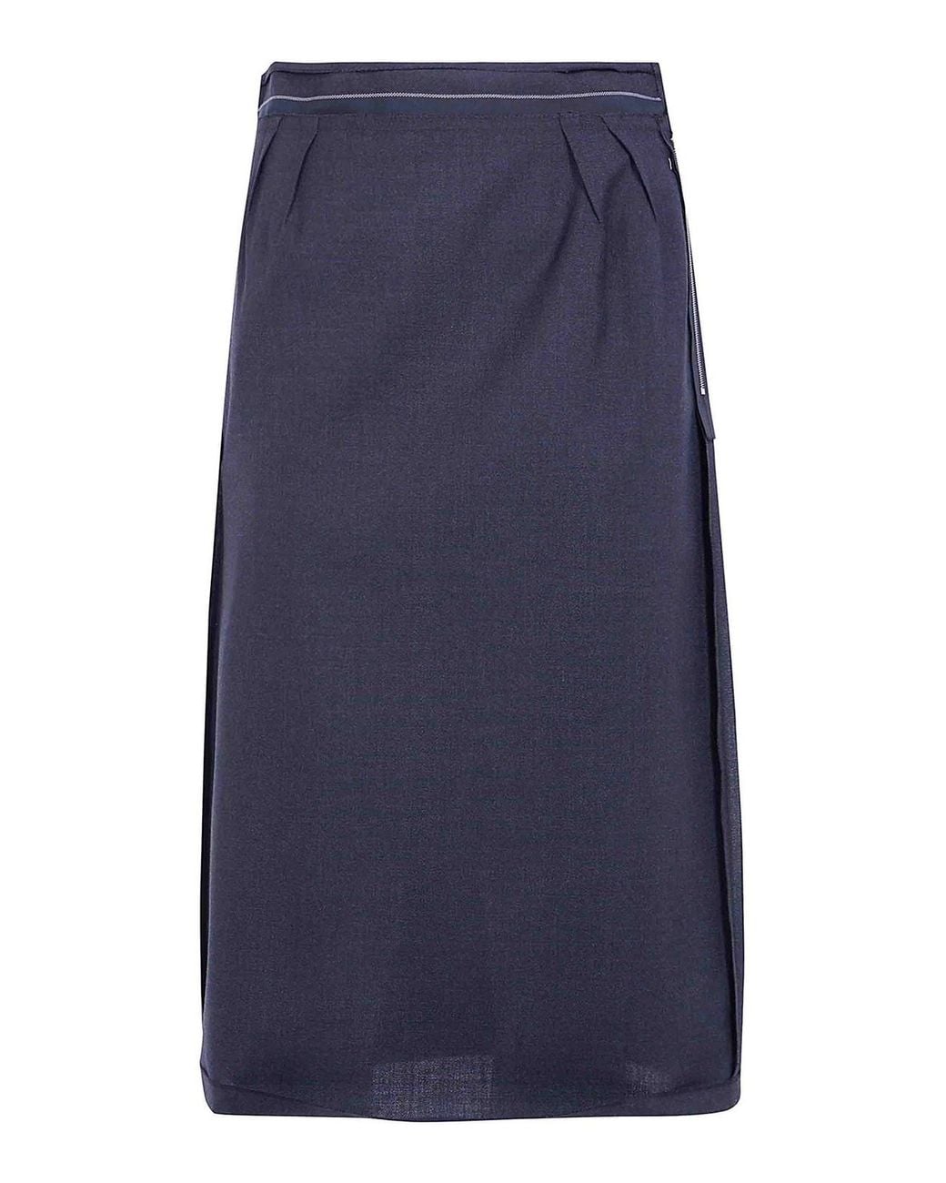 Maison Margiela Blue Reversed Midi Skirt