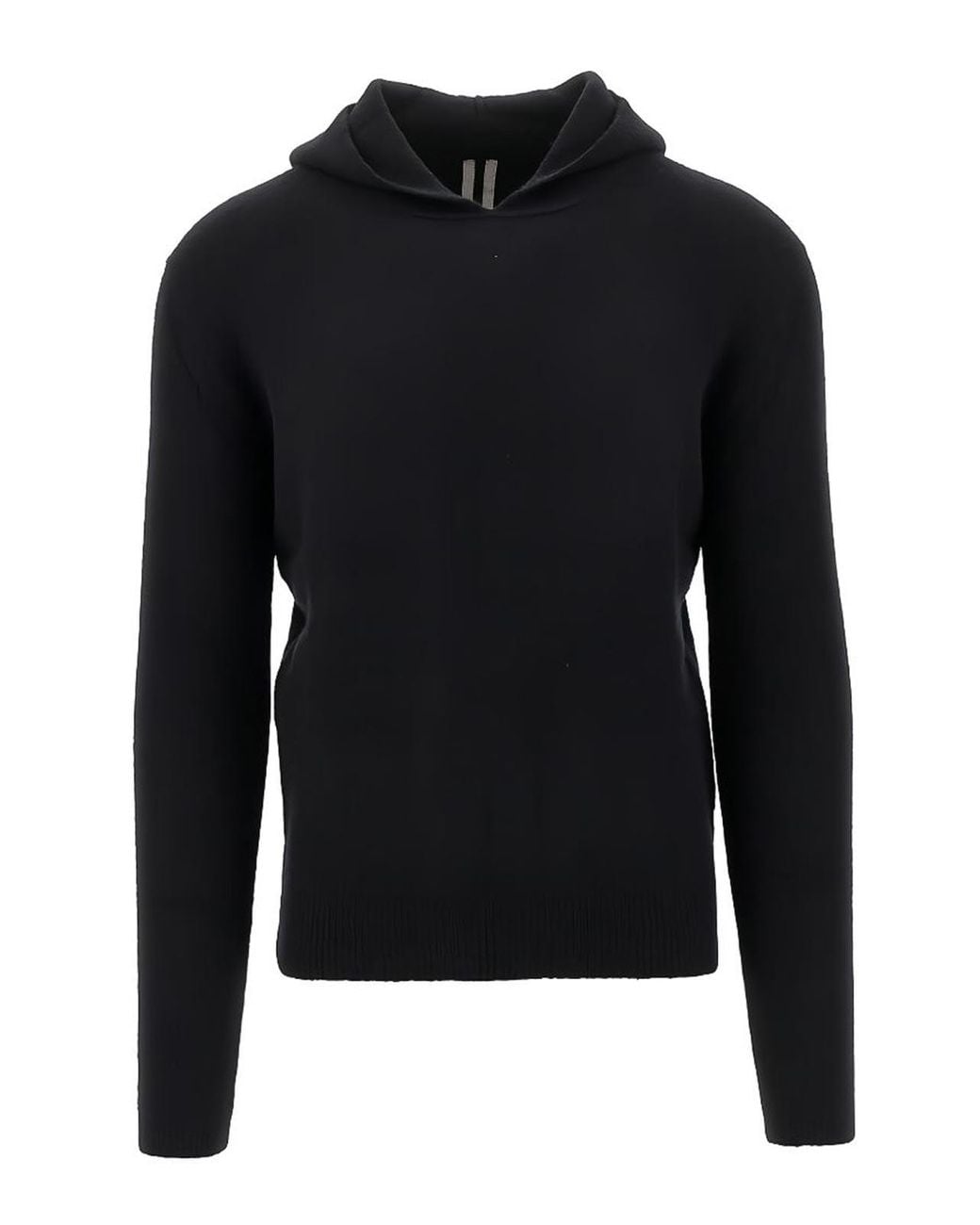 Rick Owens Blue Hooded Pull Cashmere Sweater for men