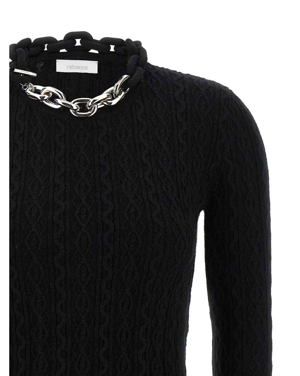 Rabanne Black Necklace Sweater