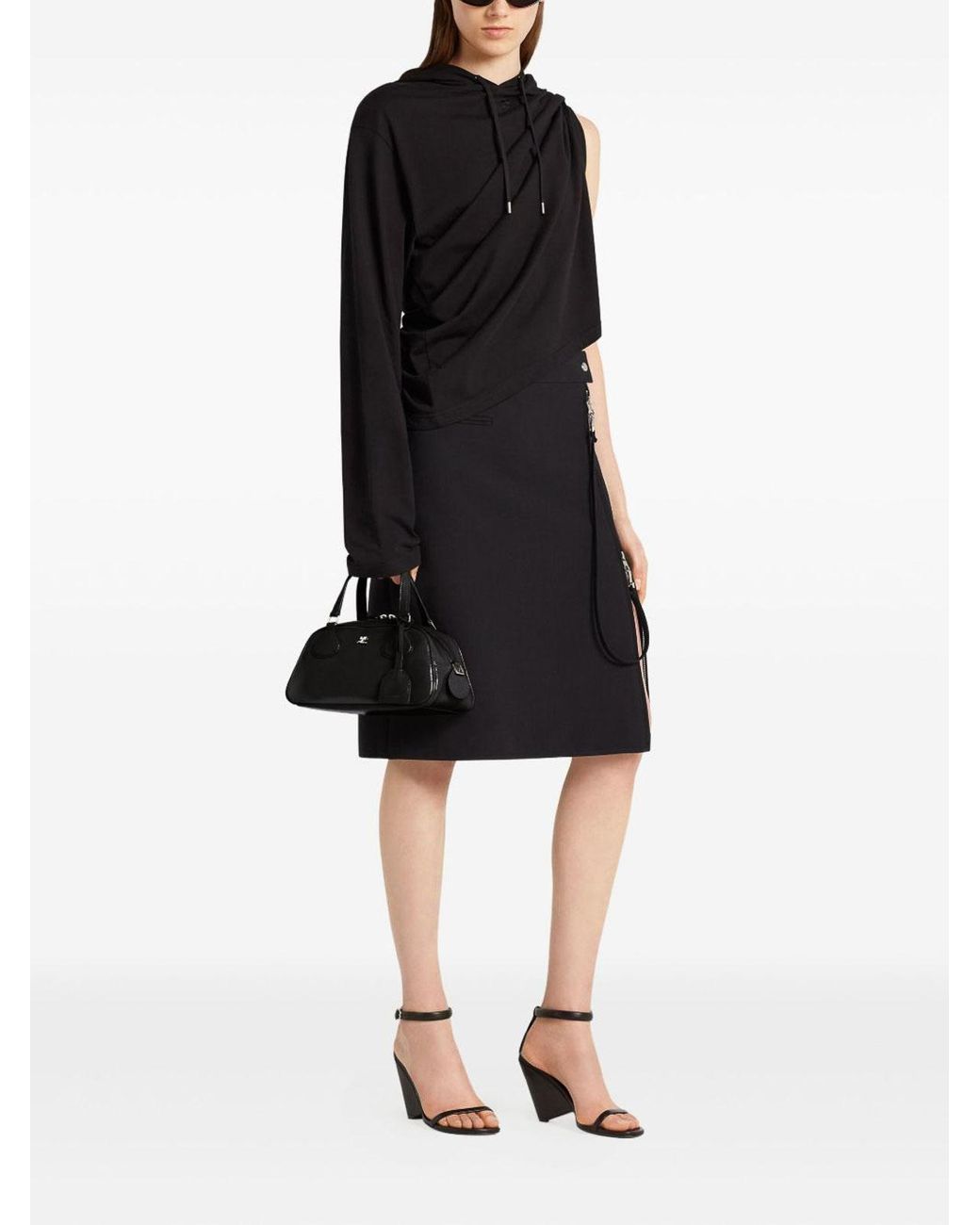 Courreges Black Tote Bag