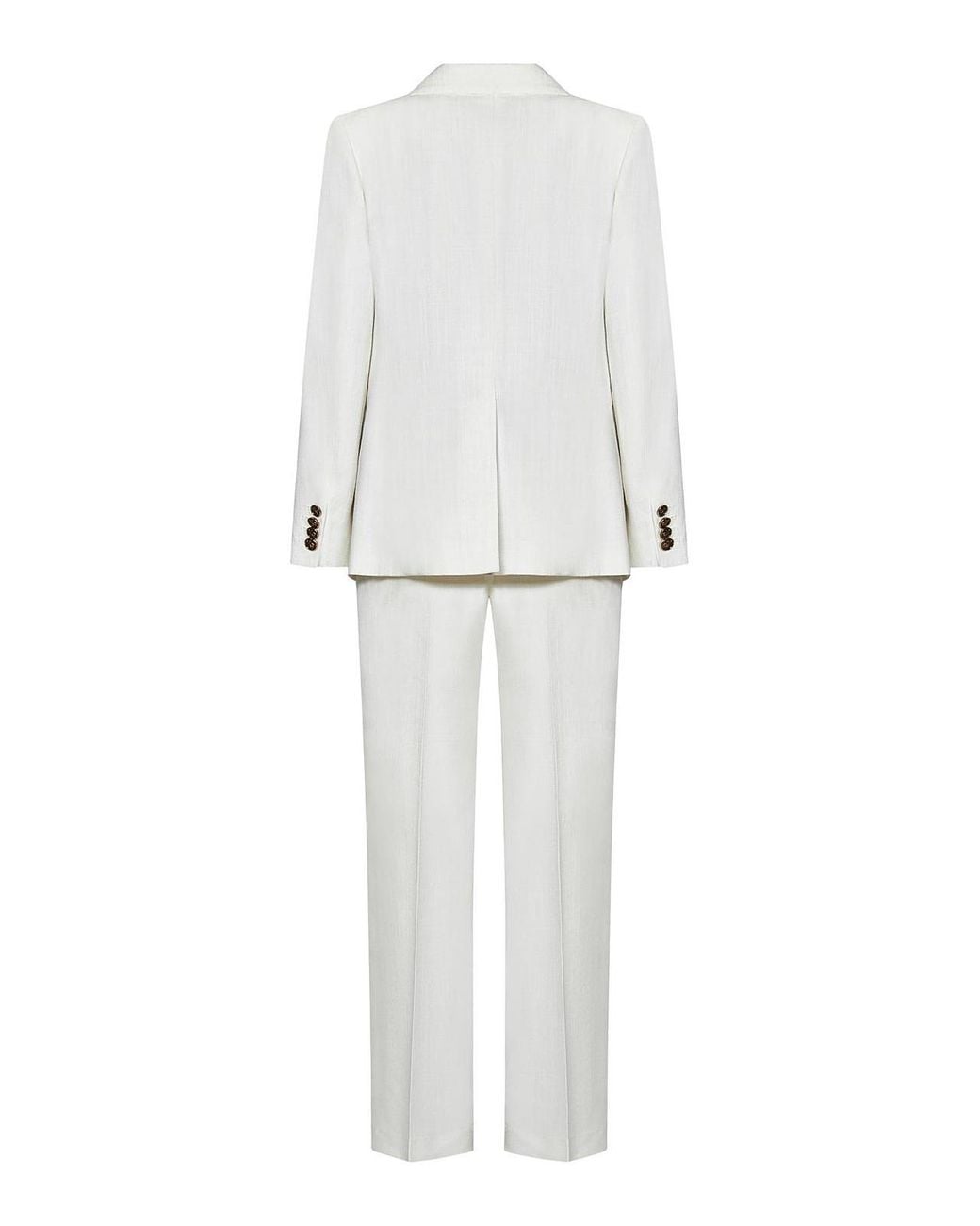 Etro White Slub Fabric Suit