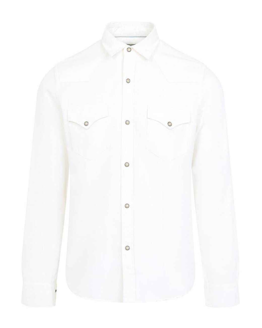 Canali White Wester Pocket Shirt for men