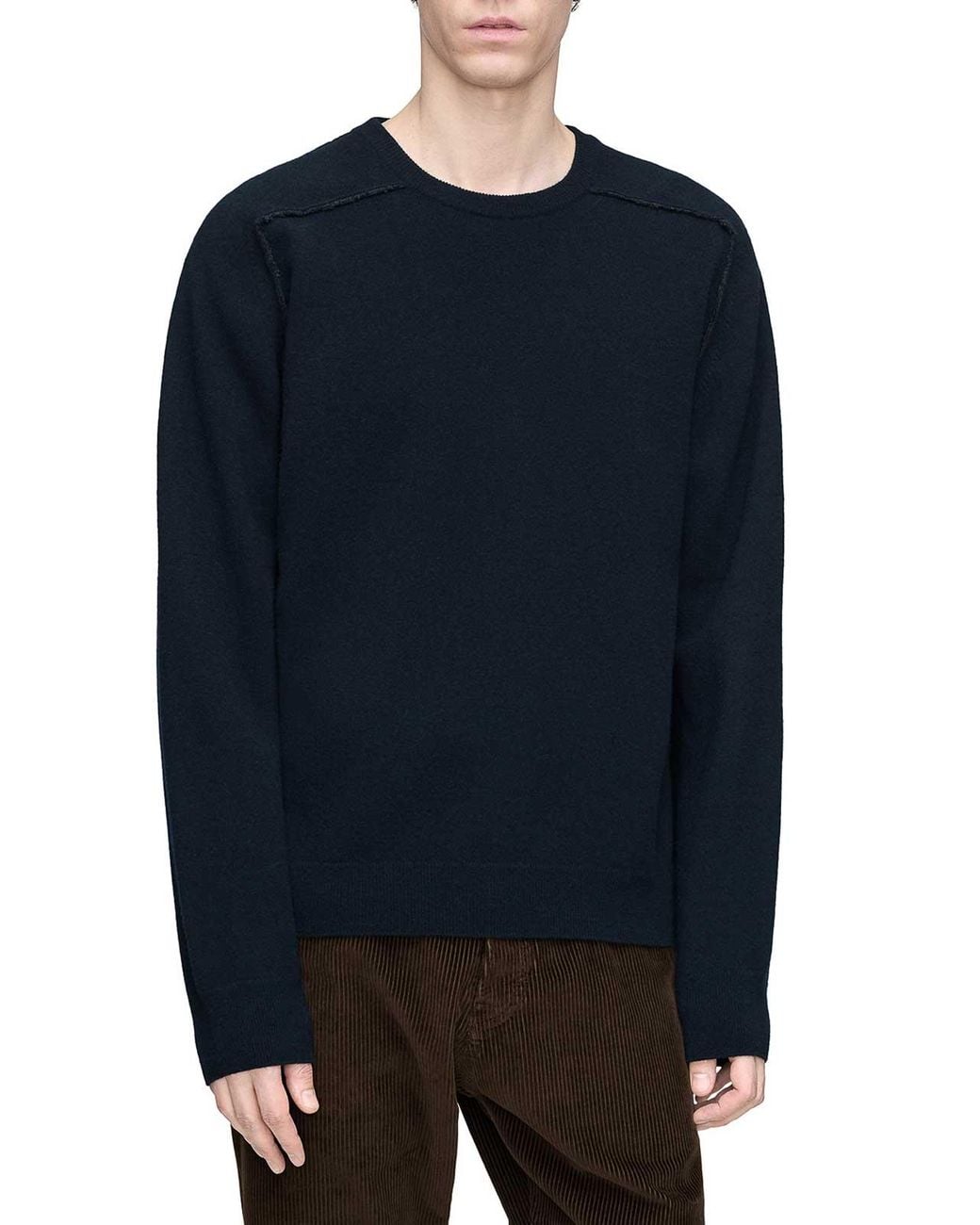 Maison Margiela Blue Crewneck Sweater for men