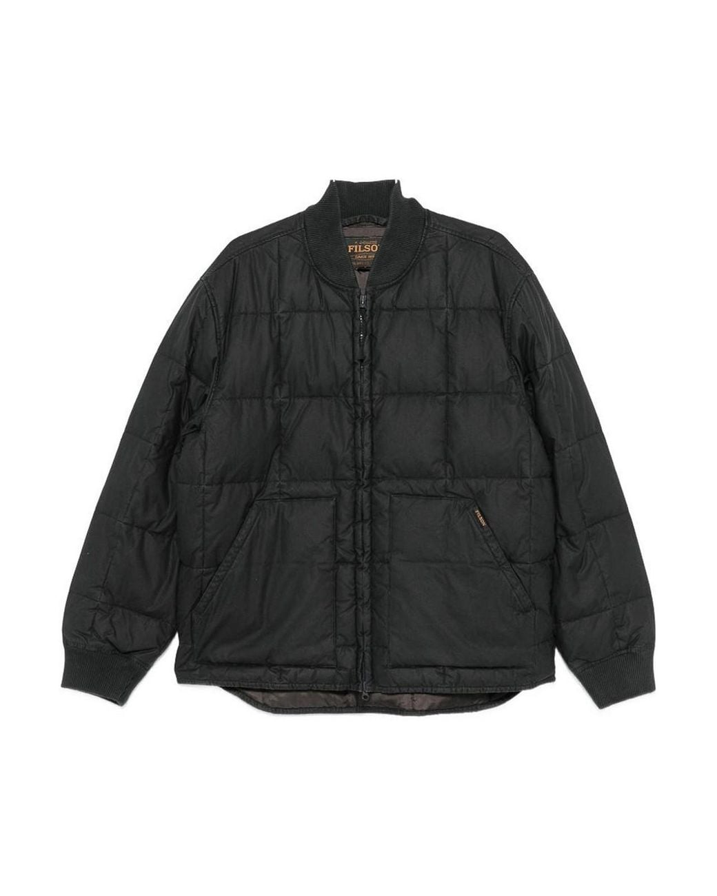 Filson Black Quilted Jacket For With Pockets for men