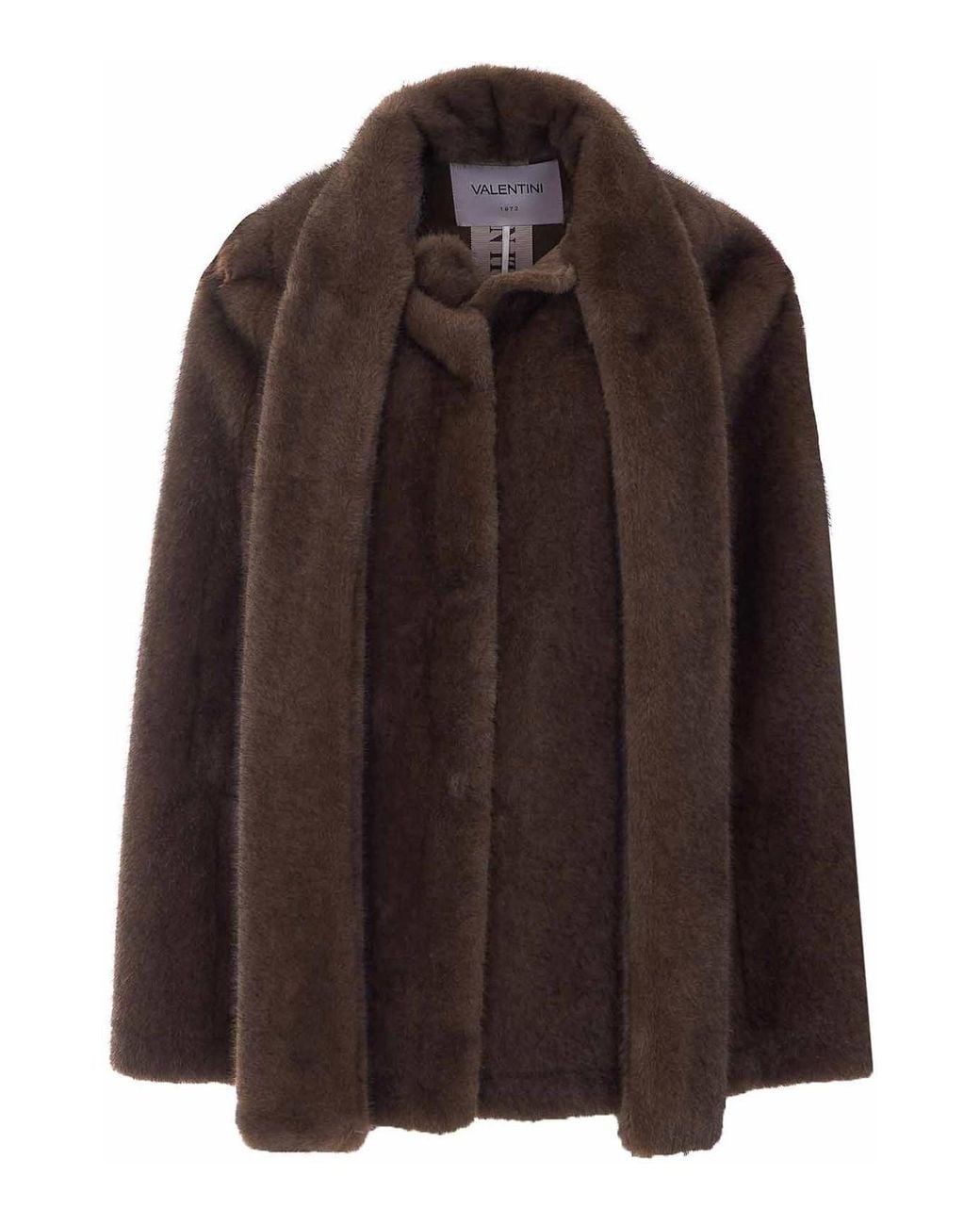 VALENTINI 1972 Brown Faux Fur Jacket