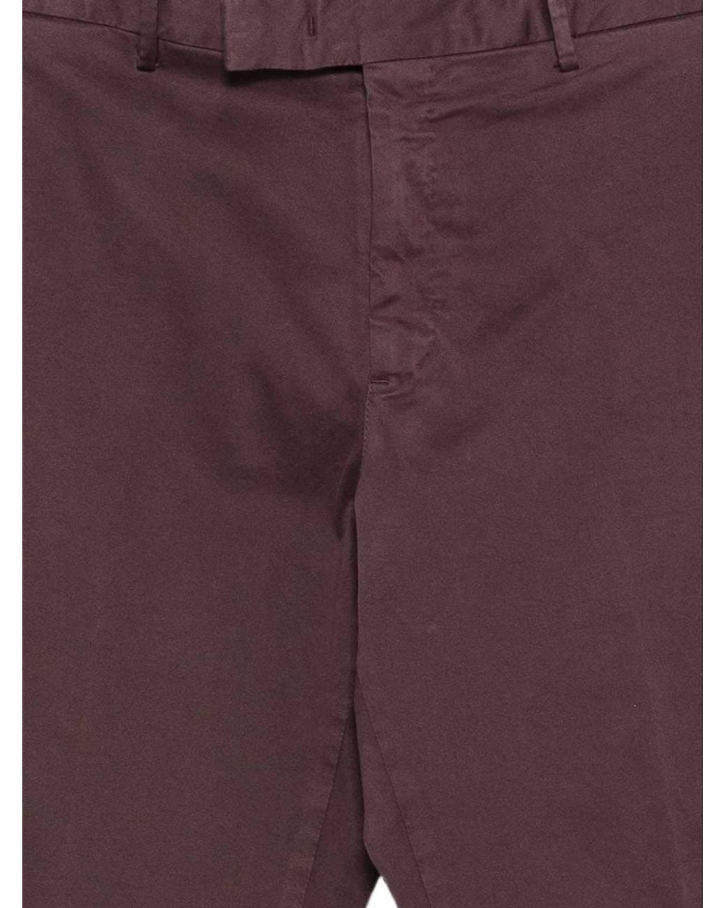 PT Torino Purple Stretch Fabric Trousers for men