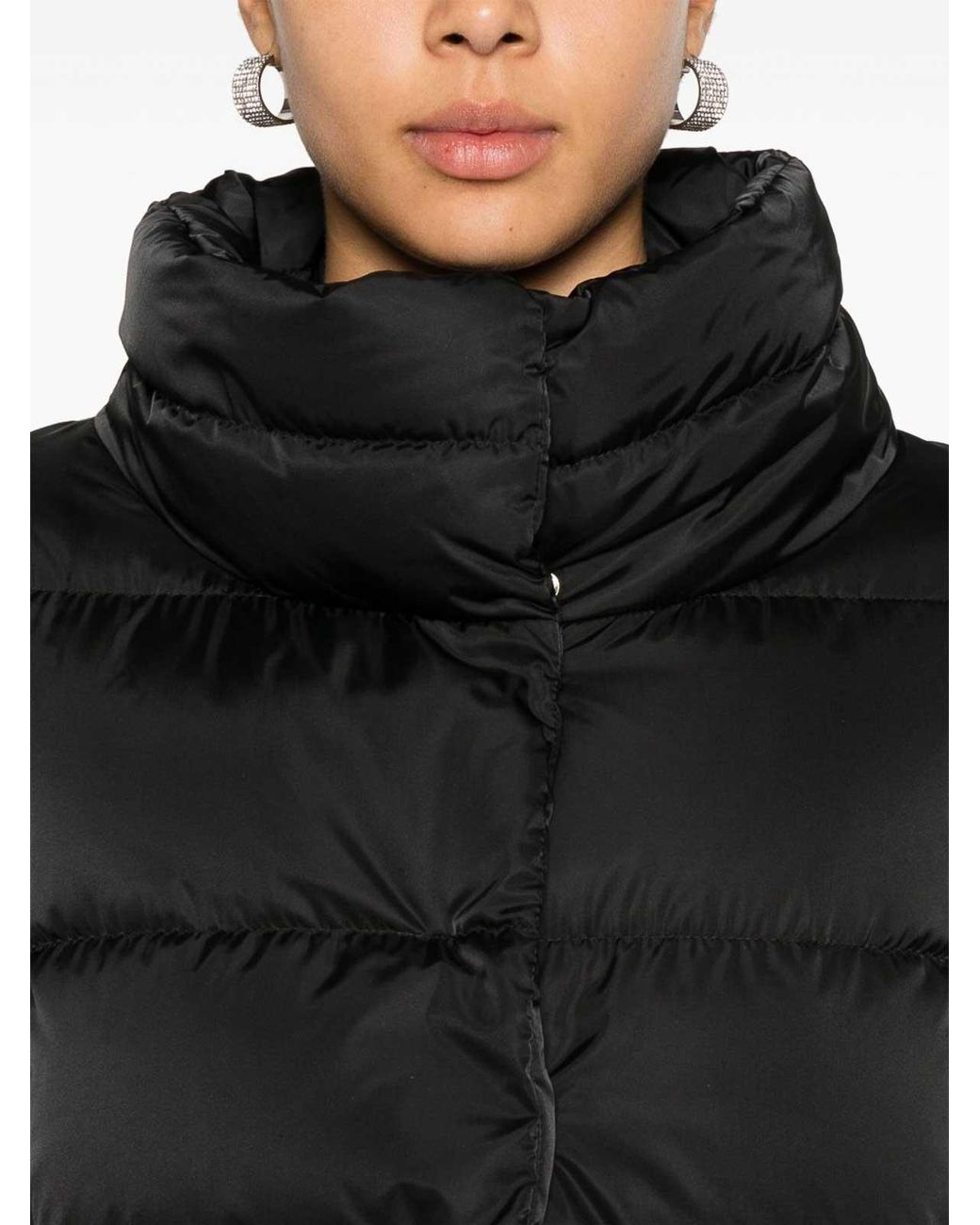 Herno Black Quilted Down Jacket With Hood