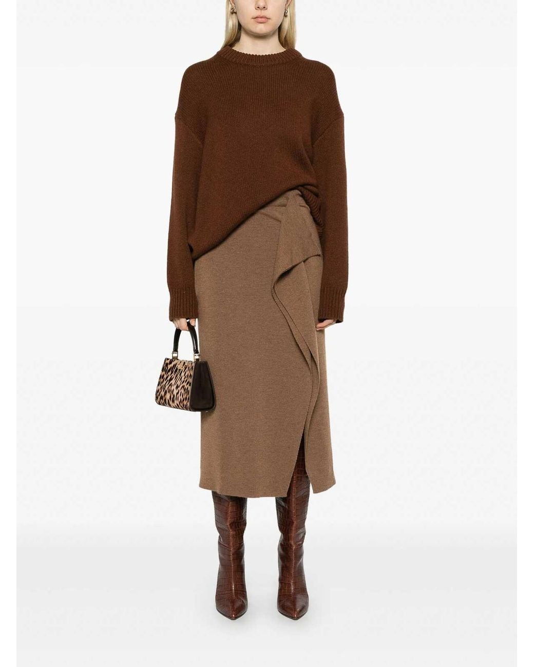 P.A.R.O.S.H. Brown Skirt