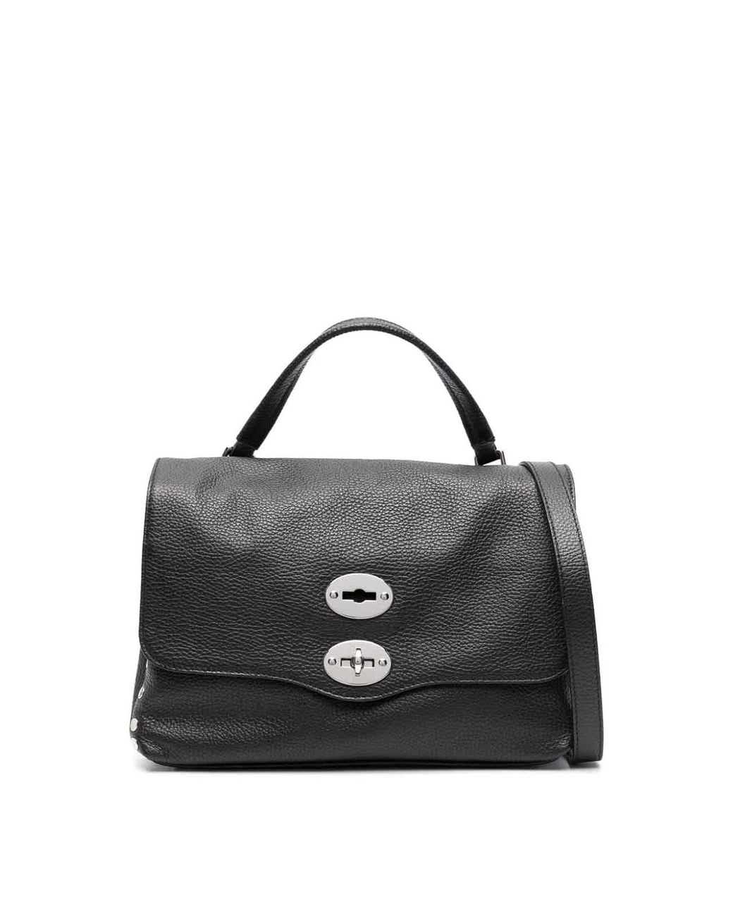 Zanellato Black Postina S Daily Leather Handbag