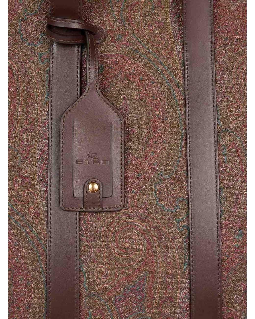 Etro Brown Arnica Large Travel Bag for men