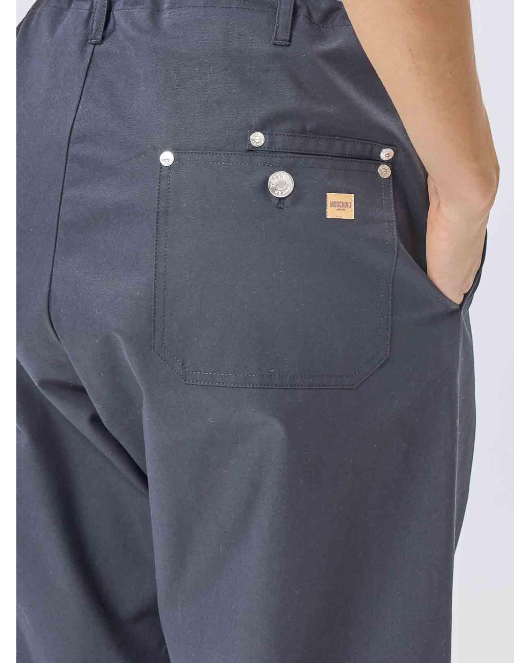 Moschino Gray Velvet Pants
