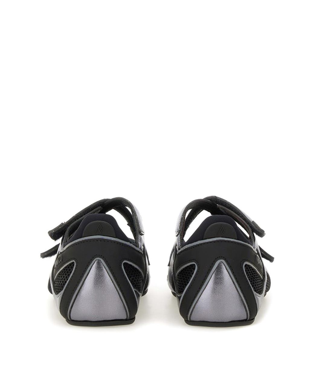 The Attico Black 'floor 01' Ballet Flats