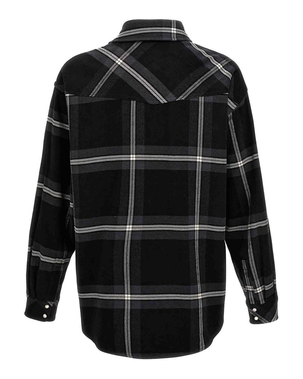 Palm Angels Black Monogram Check Overshirt for men