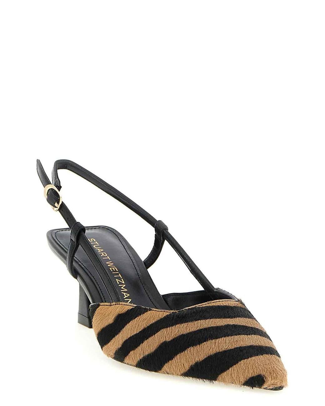Stuart Weitzman Multicolor Vinnie Pony Hair Slingbacks