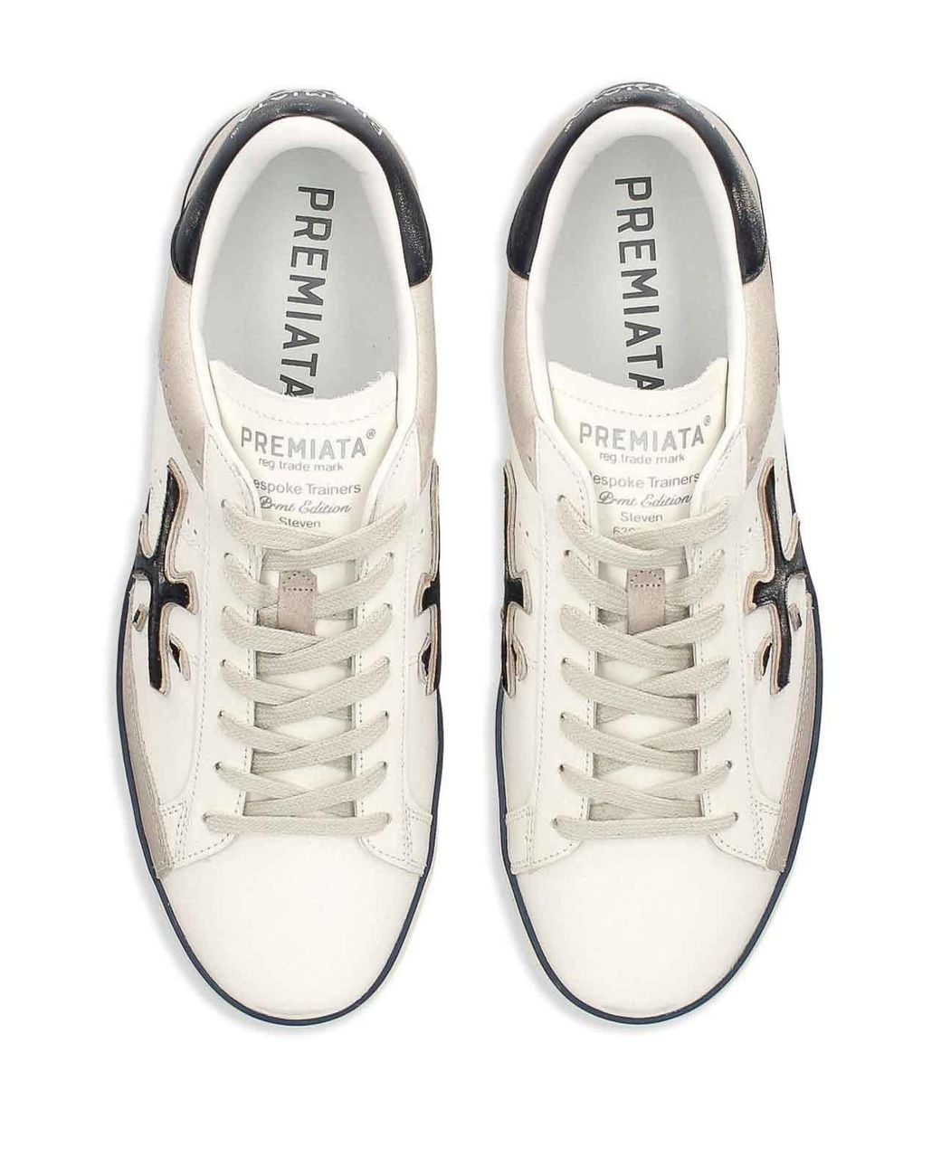 Premiata White Steven Low Sneakers for men
