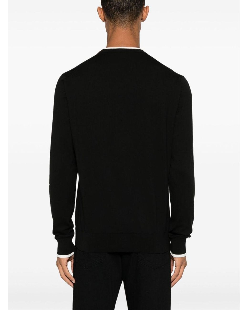 Dolce & Gabbana Black Crew-Neck Sweater for men