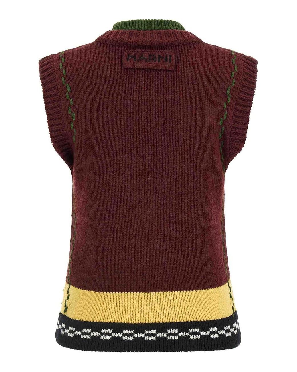 Marni Red Knit Vest