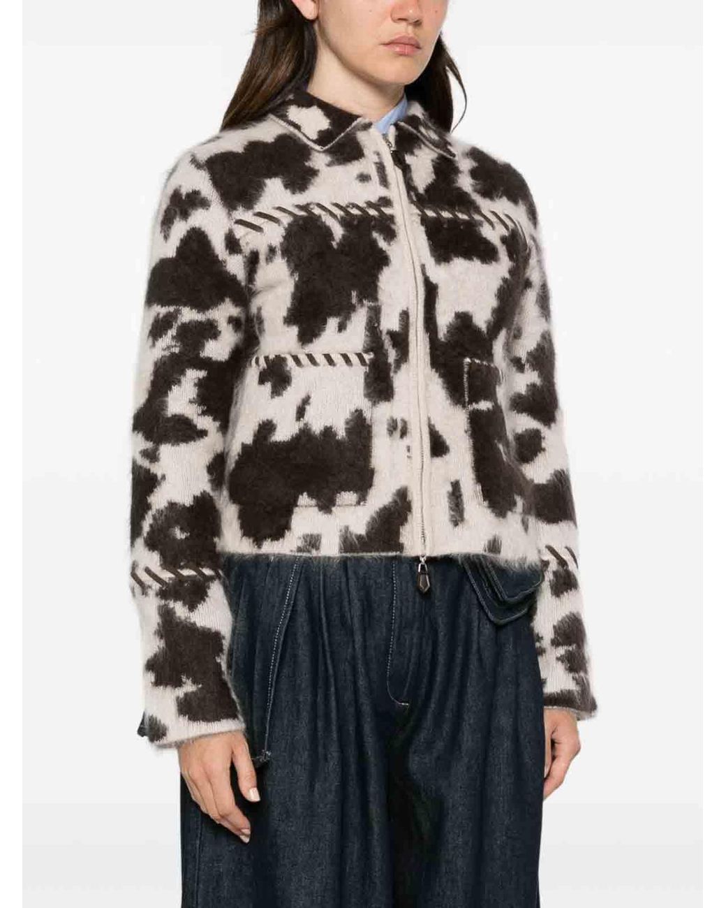 Guest In Residence Black Pure Cashmere Jacquard Knit Jacket
