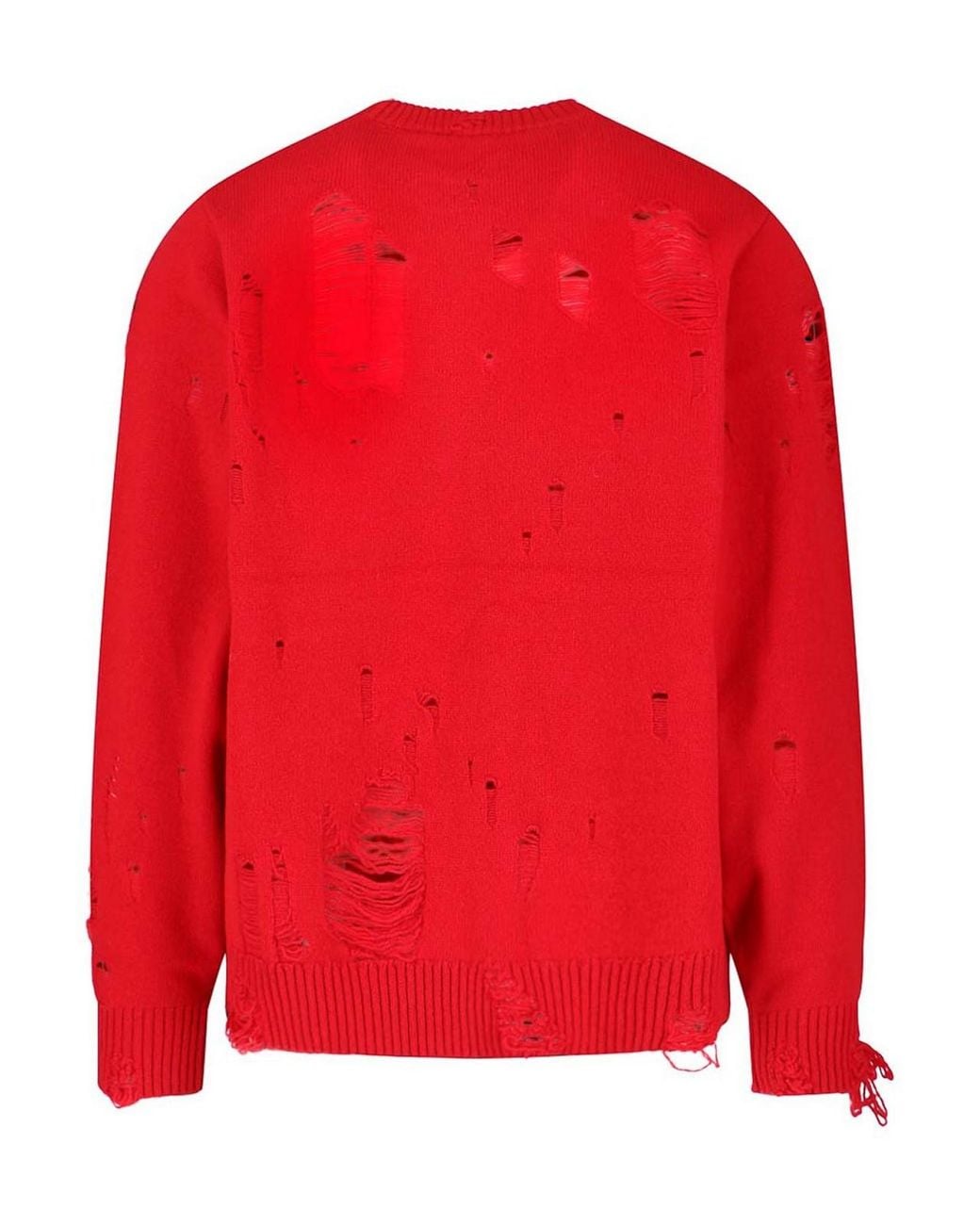 Charles Jeffrey Red Wool Blend Sweater for men