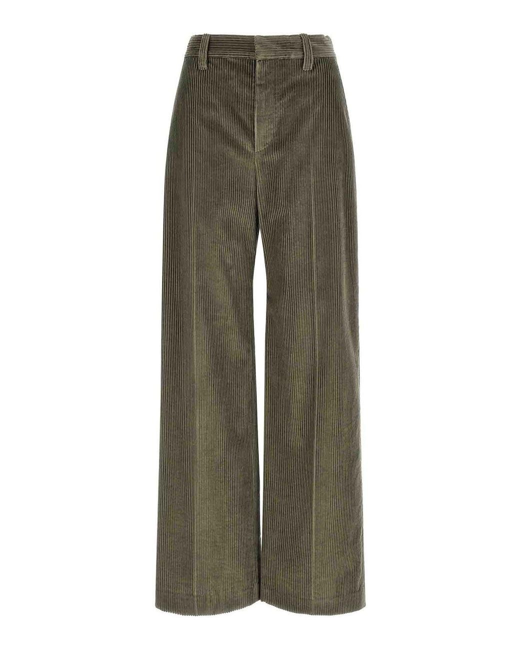 Brunello Cucinelli Green Corduroy Trousers