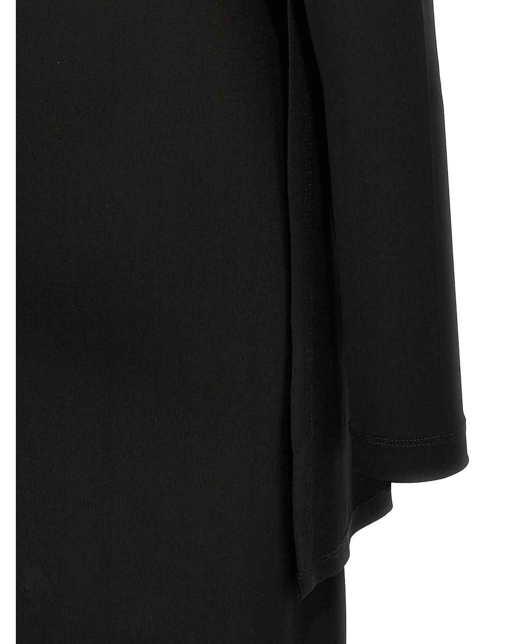 Totême  Black Overlapped Jersey Viscose Dress
