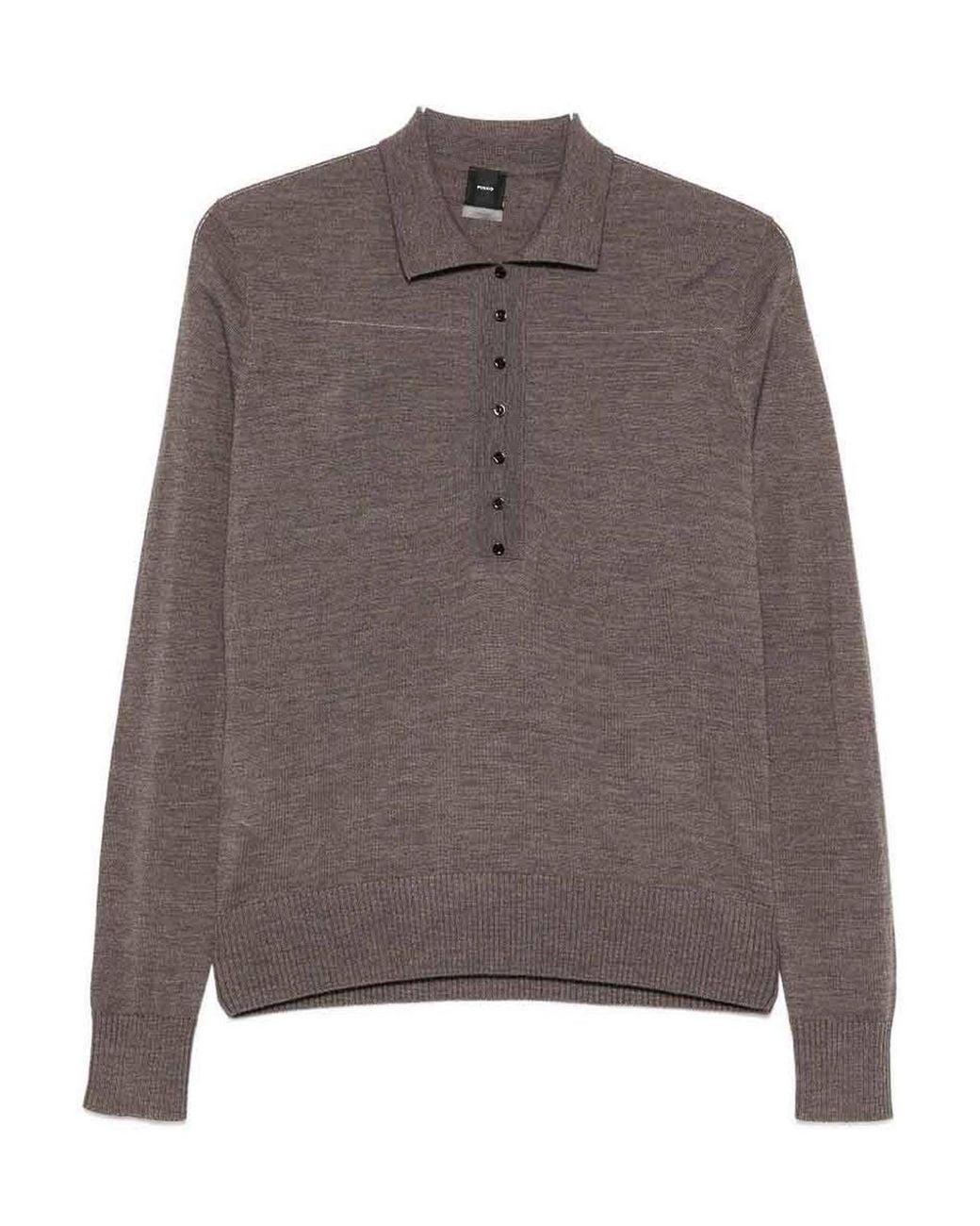 Pinko Brown Vaduz Taupe Polo Shirt