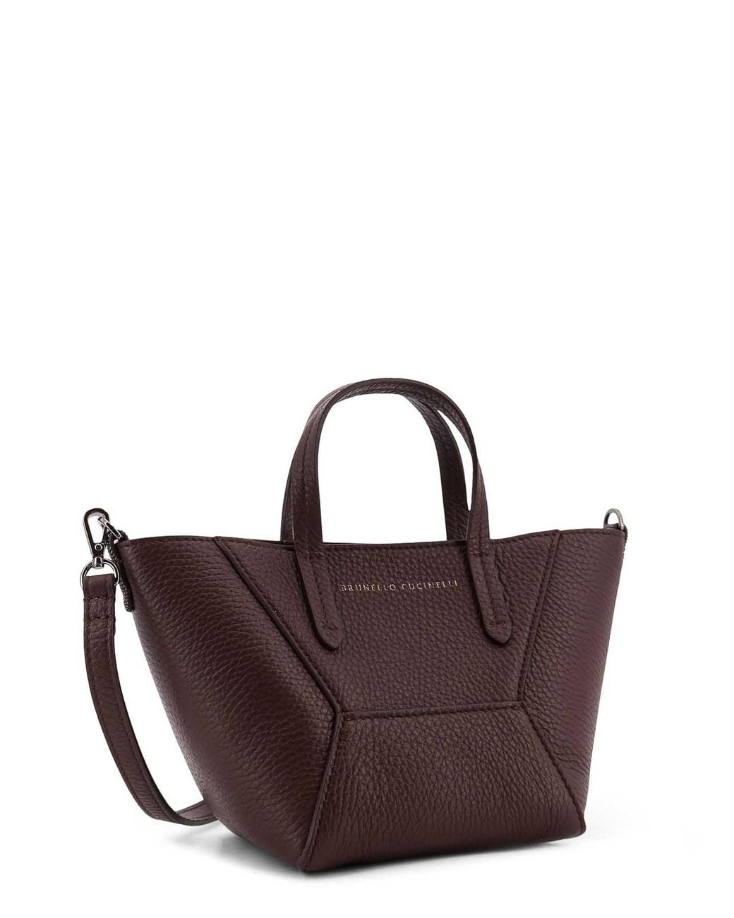 Brunello Cucinelli Brown Bc Duo Leather Shoulder Bag