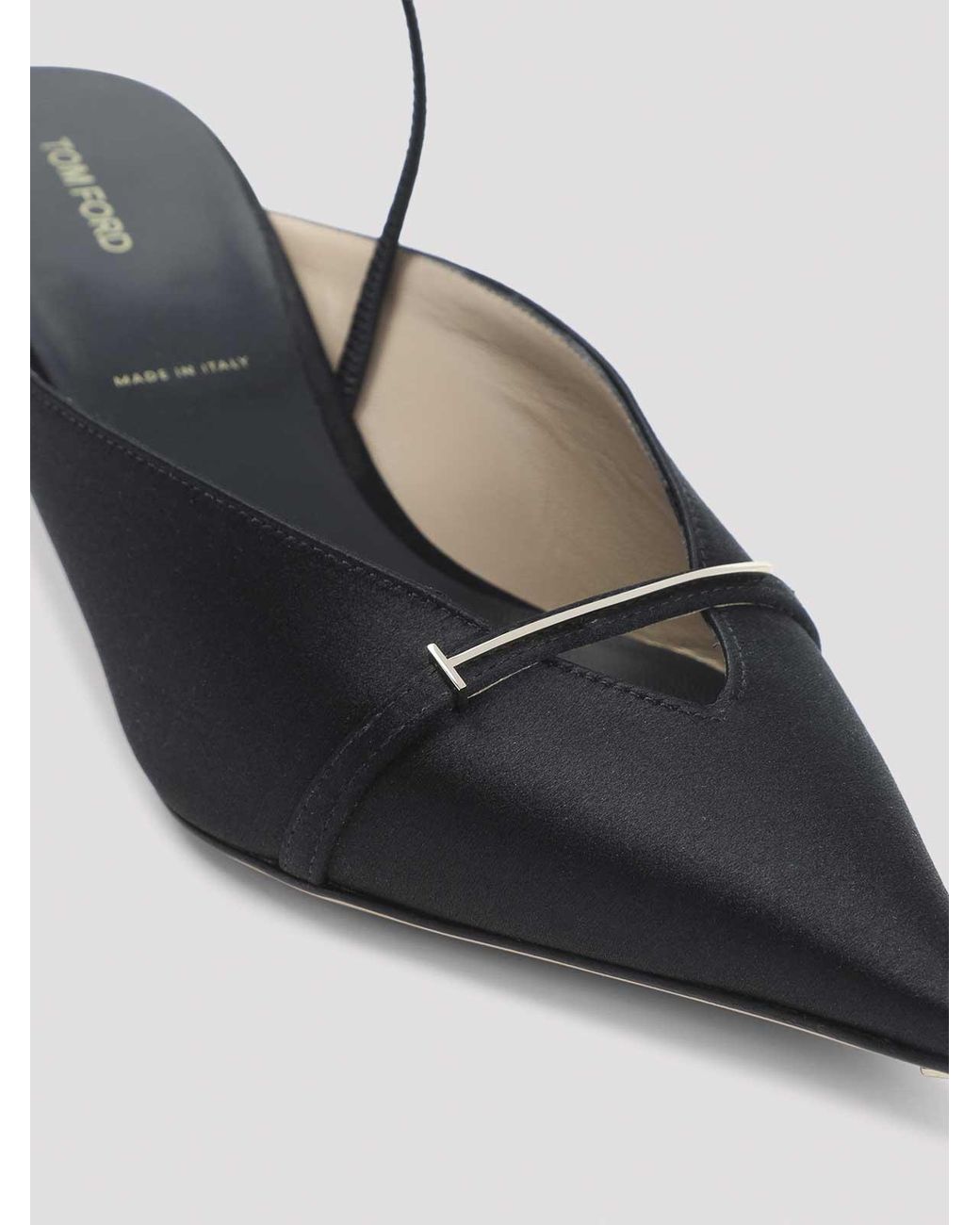 Tom Ford White Satin Mules