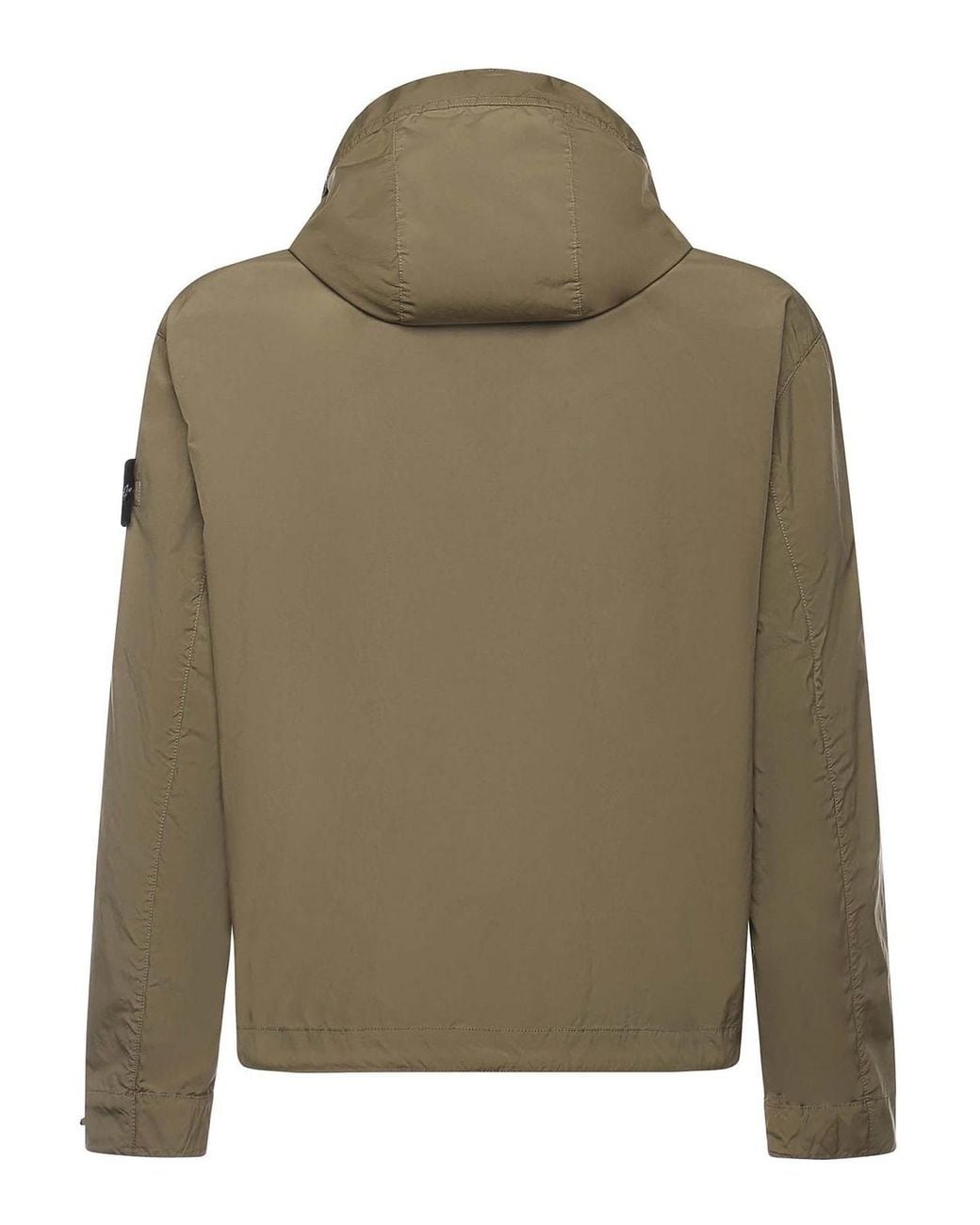 Stone Island Green Zip-Up Hooded Jacket for men