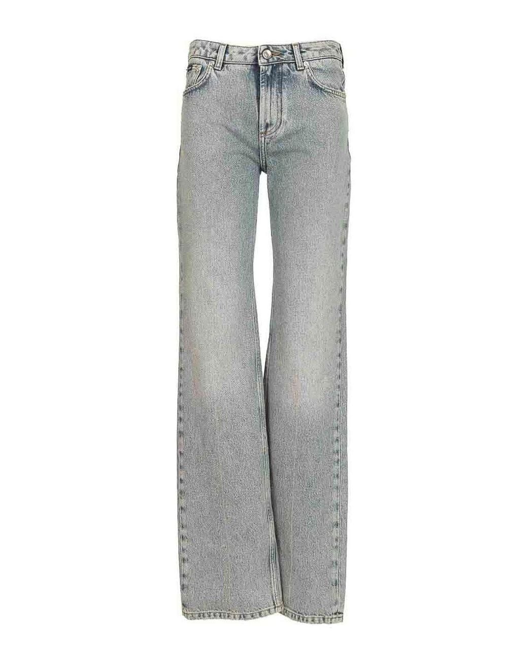 Dolce & Gabbana Gray Straight Leg Jean