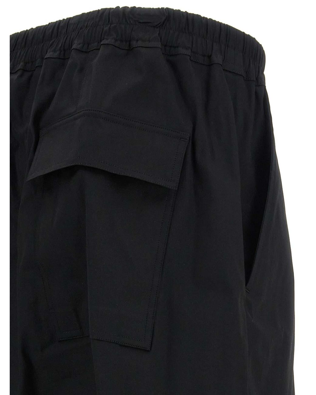 Rick Owens Black Drawstring Cropped' Pants for men
