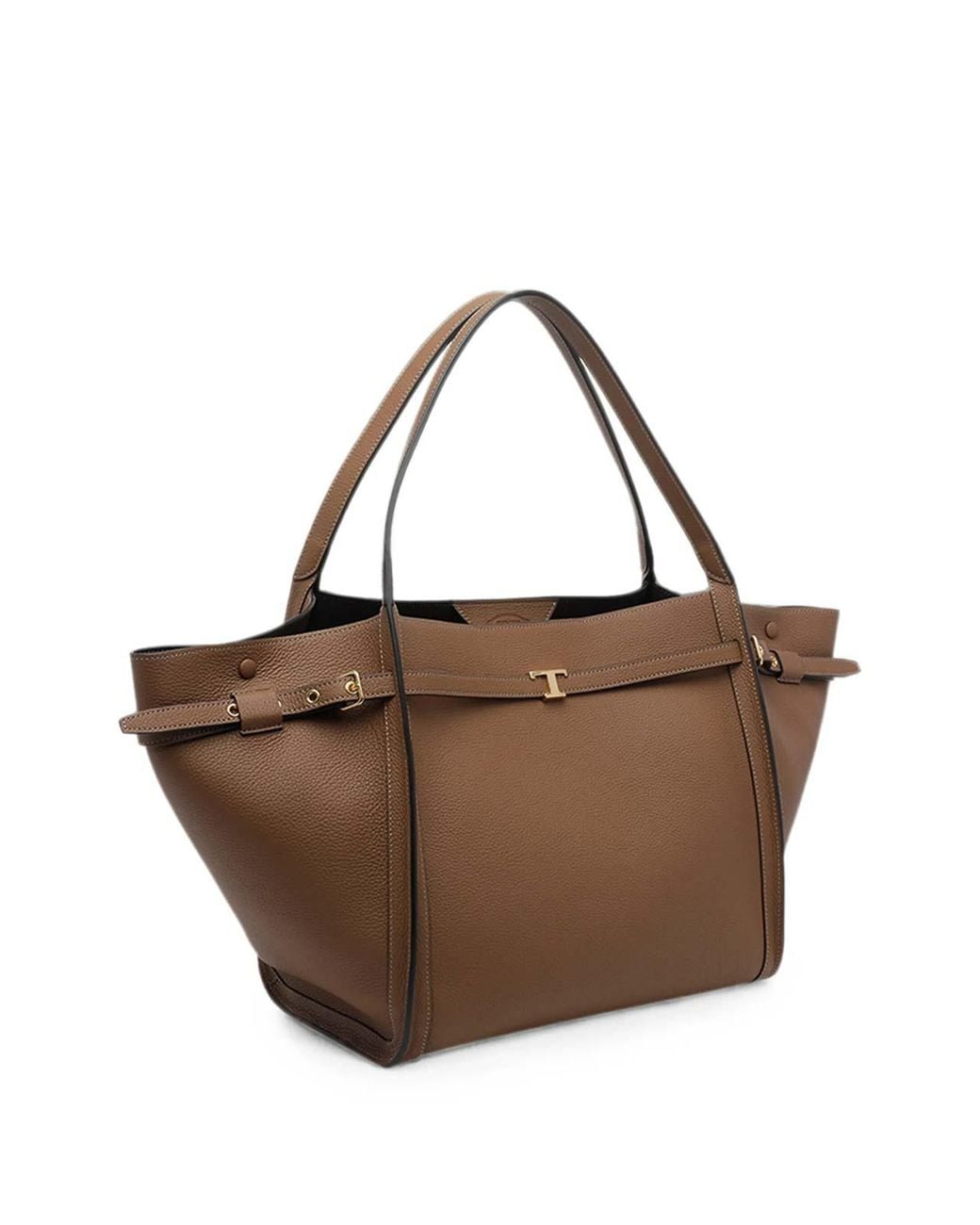 Tod's Brown T Signature Medium Shopping Bag