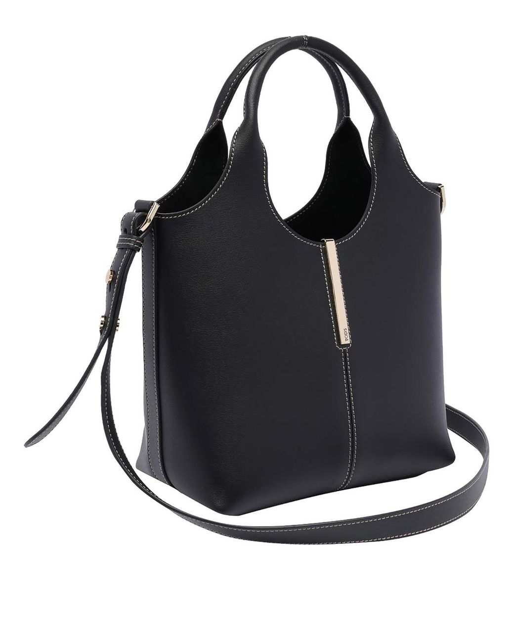 Tod's Black Mini Leather Shopping Tote Bag