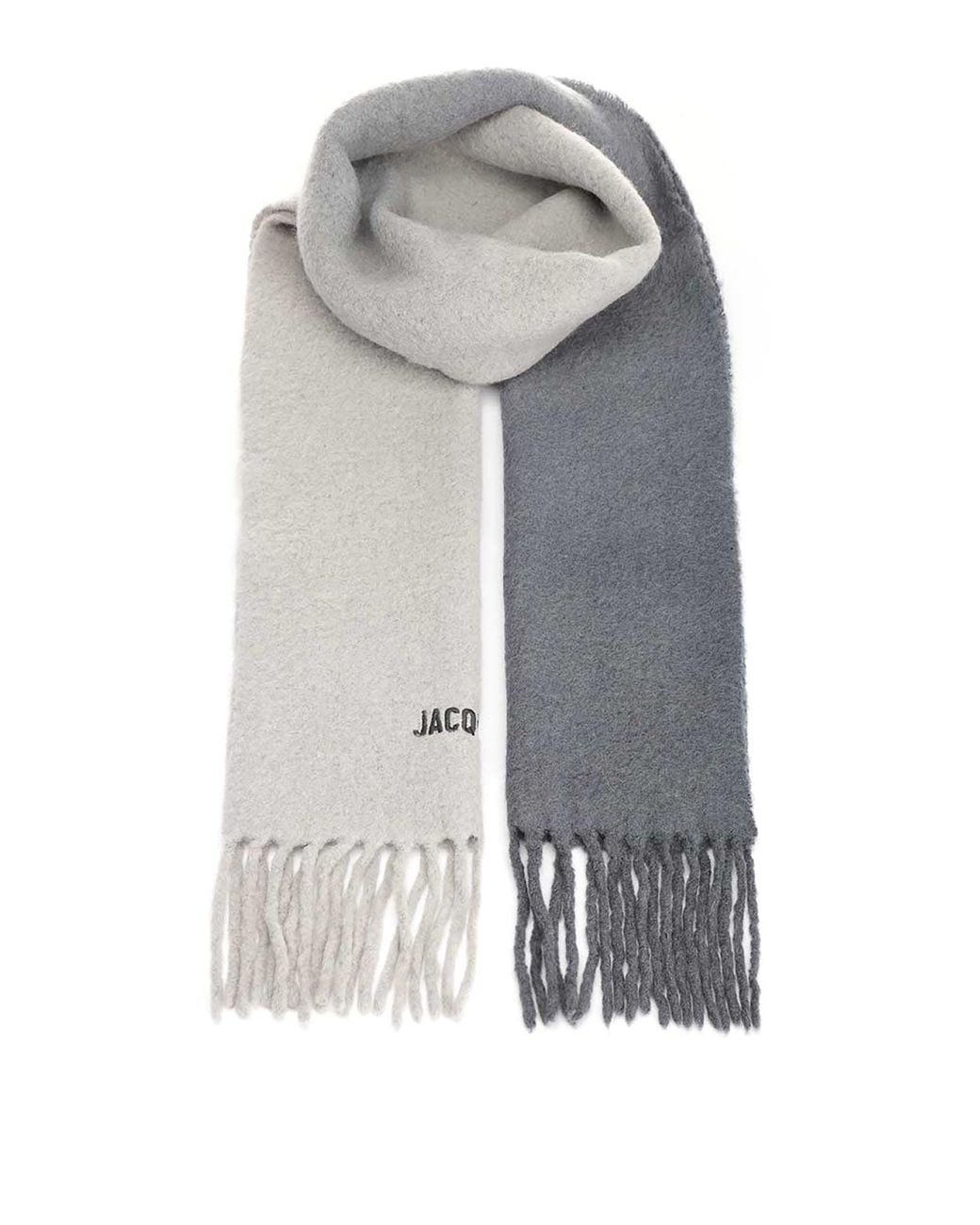 Jacquemus Gray Alpaca Wool Scarf