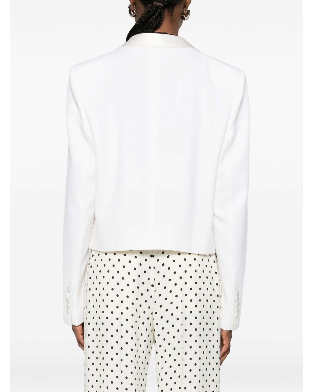 Tom Ford White Wool Tuxedo Jacket
