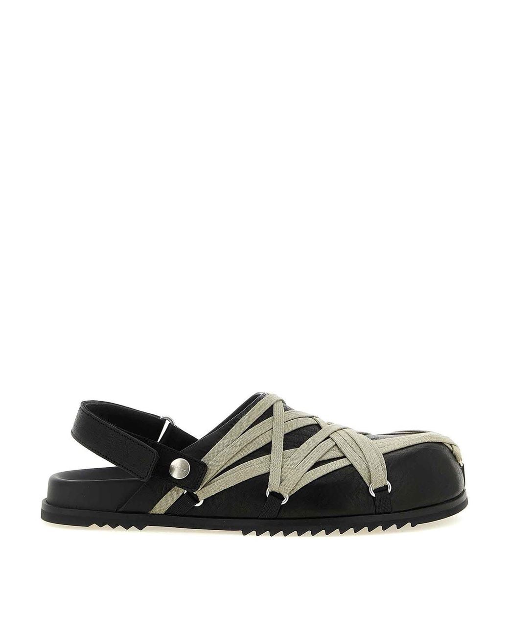 Rick Owens Black Megalaced Mules
